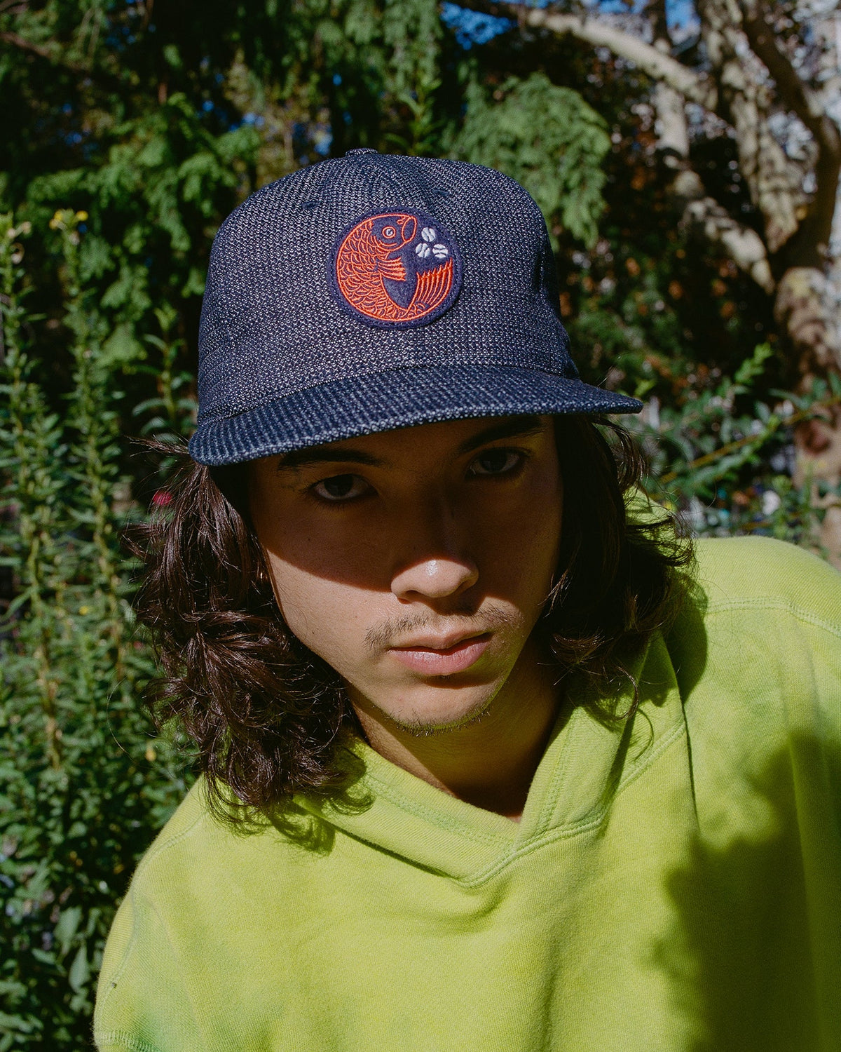 Hiroshima Carp Japanese Indigo Cotton Dobby Ballcap product image 7, provided for visual reference and product detail review