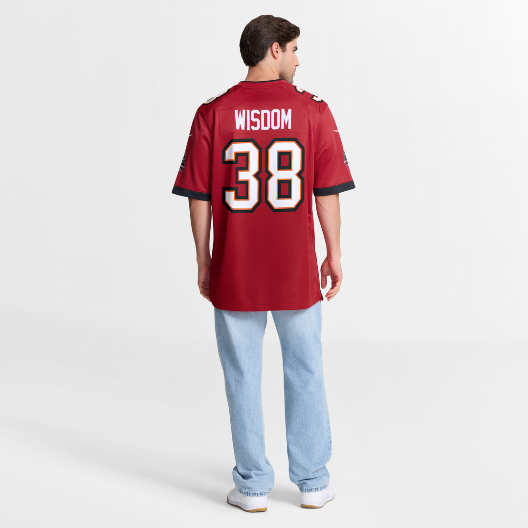 Tampa Bay Buccaneers Rashad Wisdom Nike Red Game Jersey product image 8