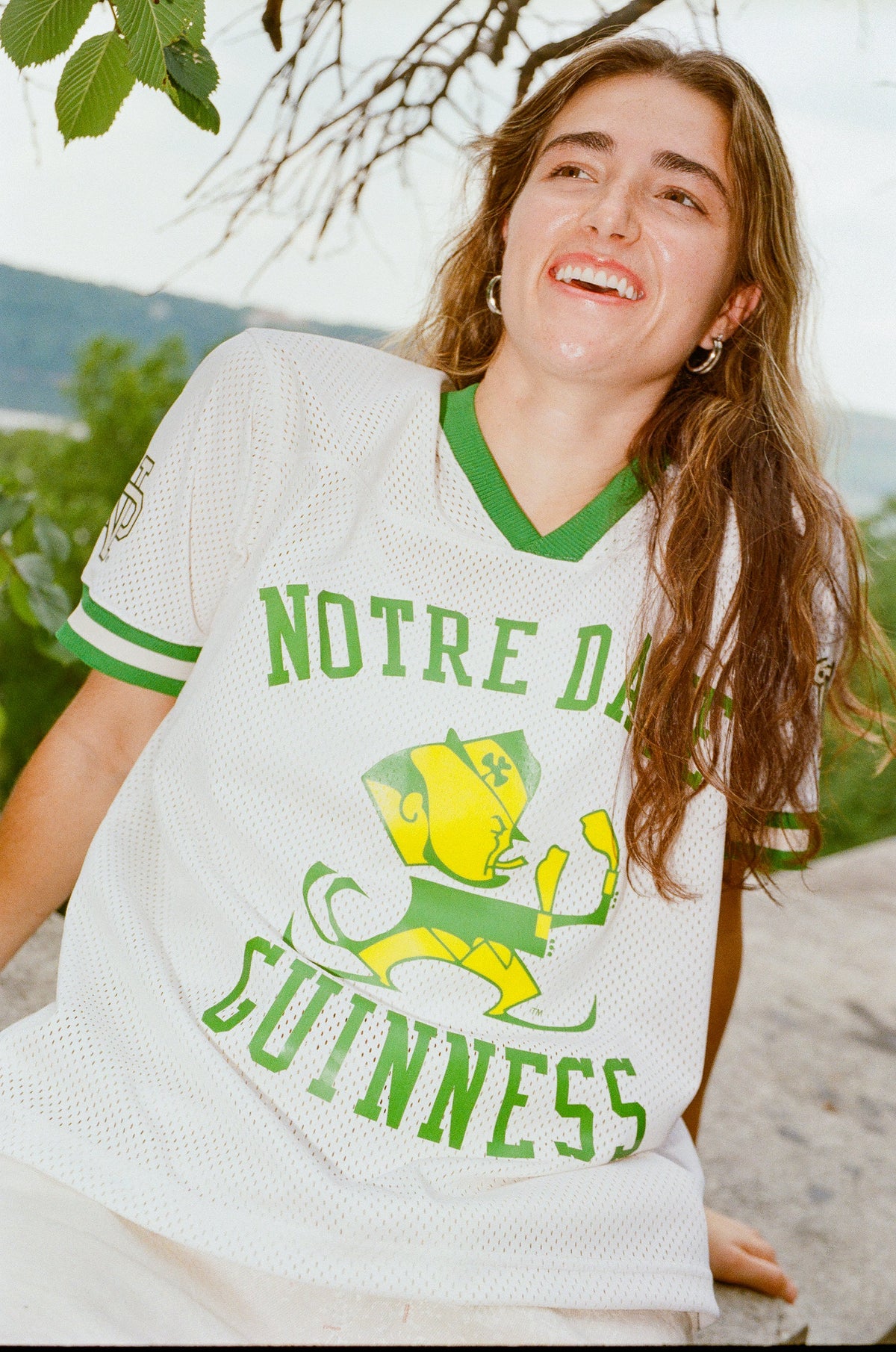 Notre Dame X Guinness Mesh Football Jersey product image 3, provided for visual reference and product detail review
