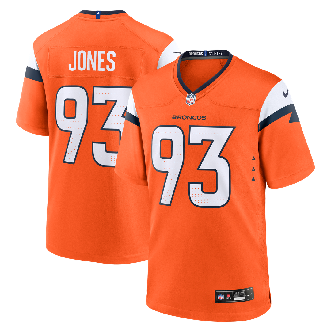 Denver Broncos D.J. Jones Nike Orange Game Jersey product image 1