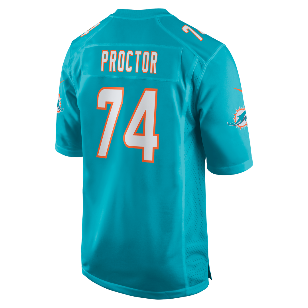 Miami Dolphins Kadyn Proctor Nike Aqua Game Jersey product image 3