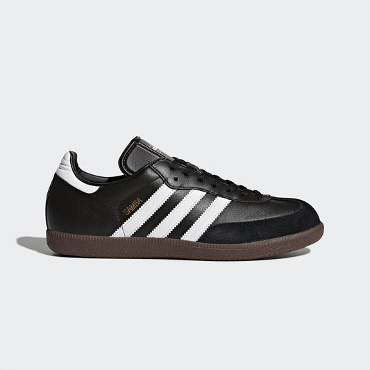adidas Samba Leather Indoor Shoes Classic - Black/White product image 1, provided for visual reference and product detail