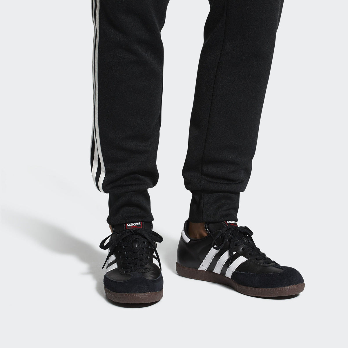 adidas Samba Leather Indoor Shoes Classic - Black/White product image 8, provided for visual reference and product detail
