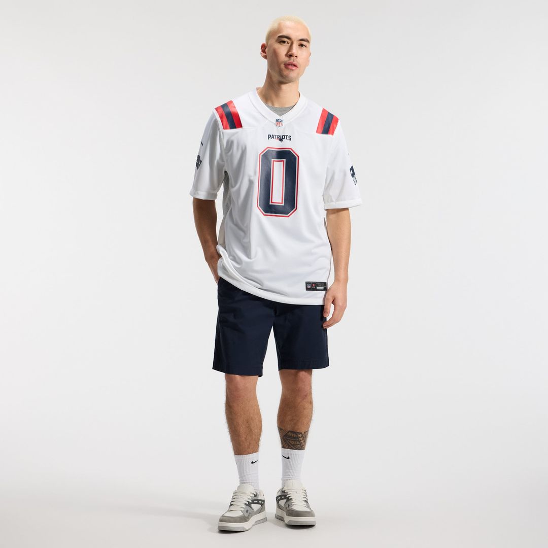 New England Patriots Christian Gonzalez Nike White Game product image 4