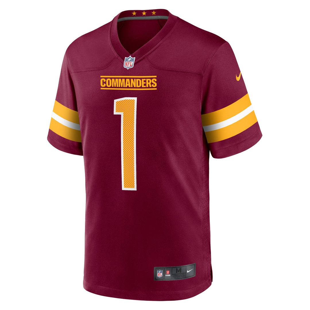 Washington Commanders Number 1 Groom Nike Burgundy Game product image 2