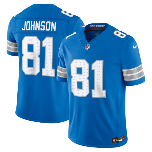Detroit Lions Calvin Johnson Nike Blue Vapor FUSE Stitched product image 1