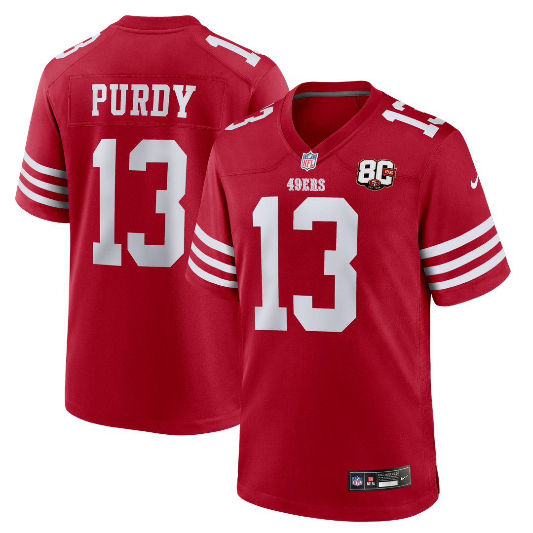 San Francisco 49ers Brock Purdy Nike White 80th Anniversary product image 7