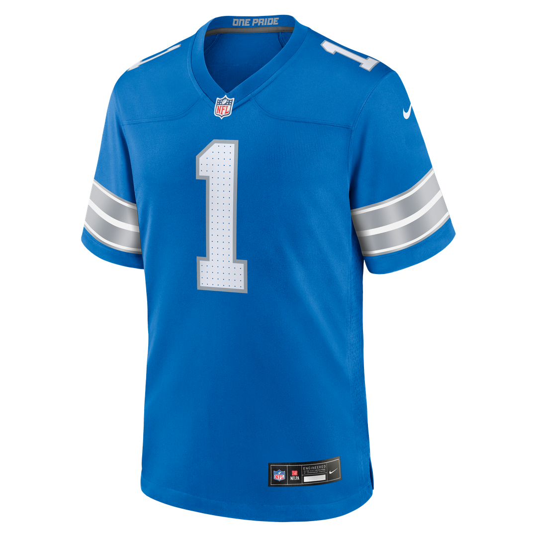 Detroit Lions Number 1 Dad Nike Blue Game Jersey product image 2