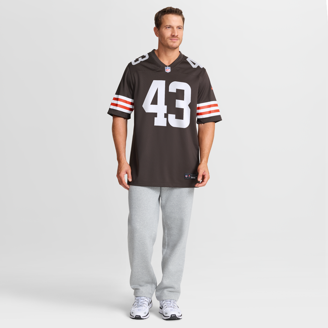 Cleveland Browns Mohamoud Diabate Nike Brown Game Jersey product image 7