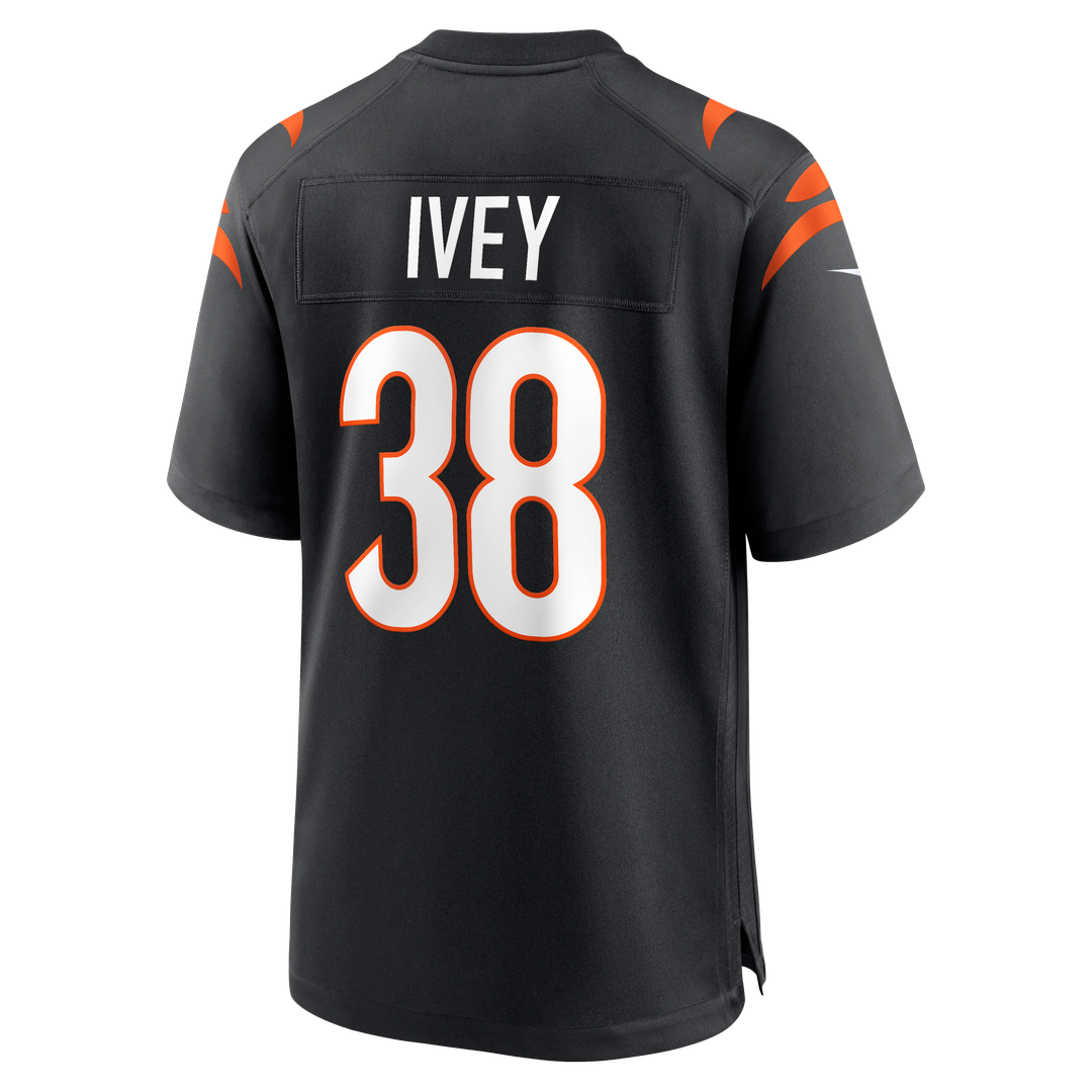 Cincinnati Bengals DJ Ivey Nike Black Game Jersey product image 3