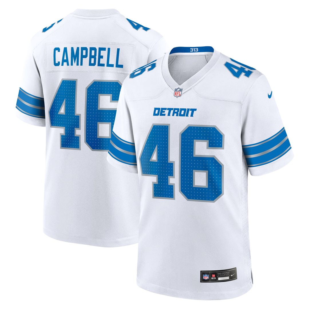 Detroit Lions Jack Campbell Nike White Game Jersey product image 4