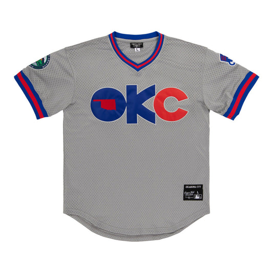 Oklahoma City 89Ers MiLB V-Neck Jersey product image 1, provided for visual reference and product detail review