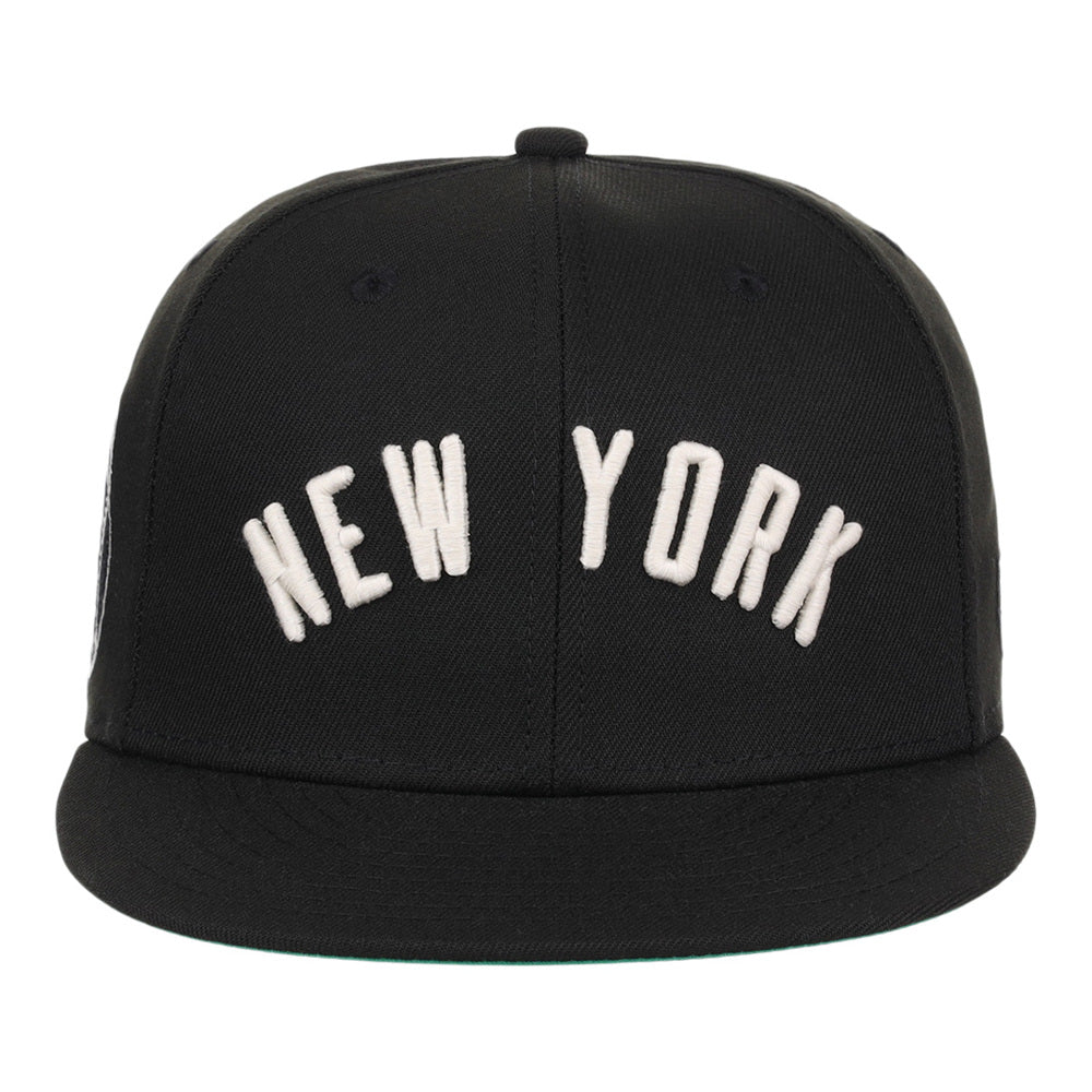 New York Black Yankees NLB Black/White Fitted Ballcap product image 2, provided for visual reference and product detail