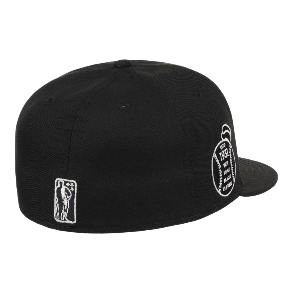 New York Black Yankees NLB Black/White Fitted Ballcap product image 4, provided for visual reference and product detail