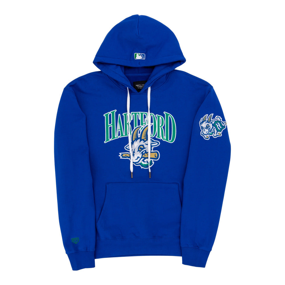 Hartford Yard Goats MiLB Cotton Hooded Sweatshirt product image 1, provided for visual reference and product detail review