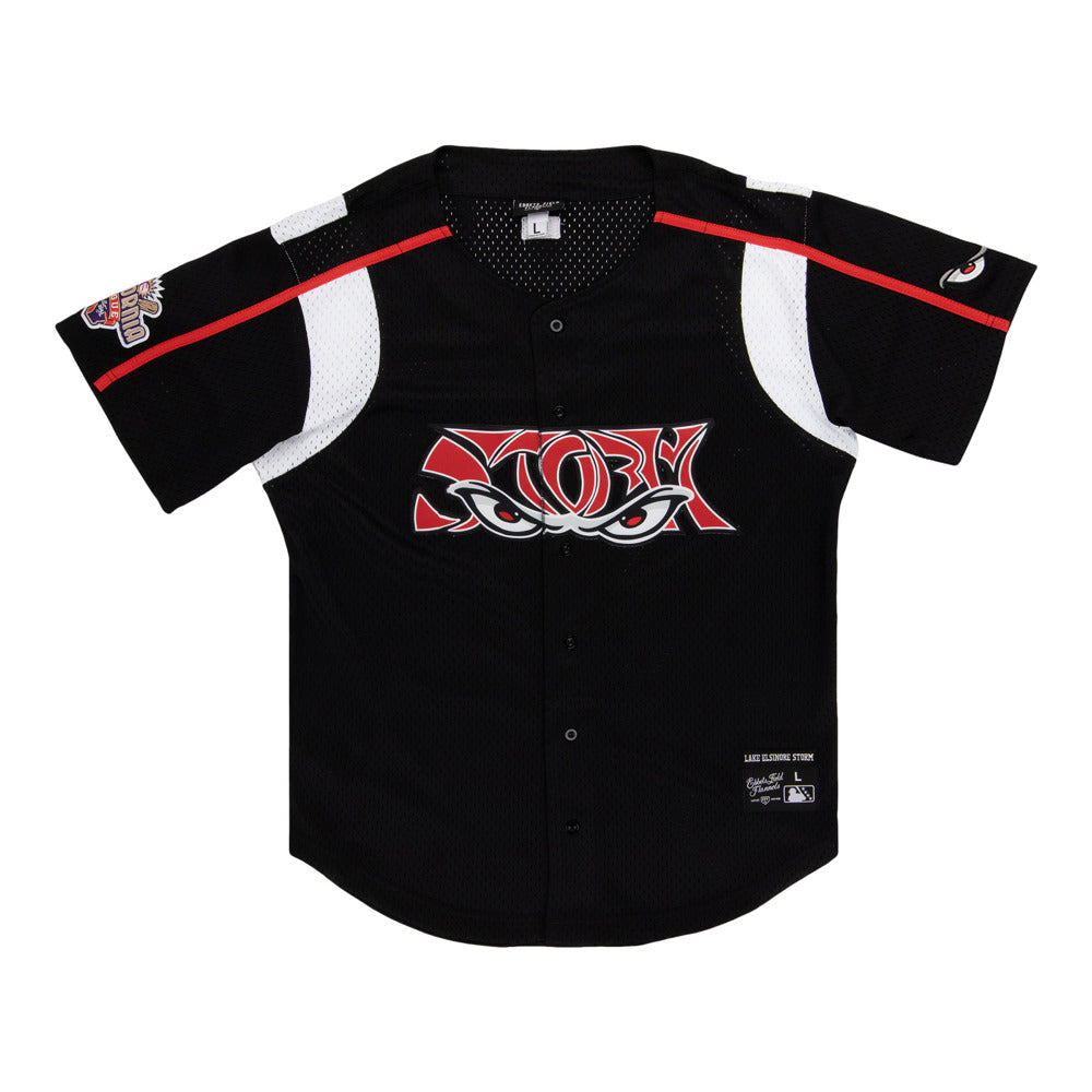 Lake Elsinore Storm MiLB Button Down Jersey product image 1, provided for visual reference and product detail review