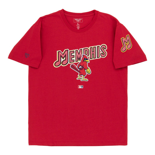 Memphis Red Birds MiLB Fashion Cotton Short Sleeve T-Shirt product image 1, provided for visual reference and product detail