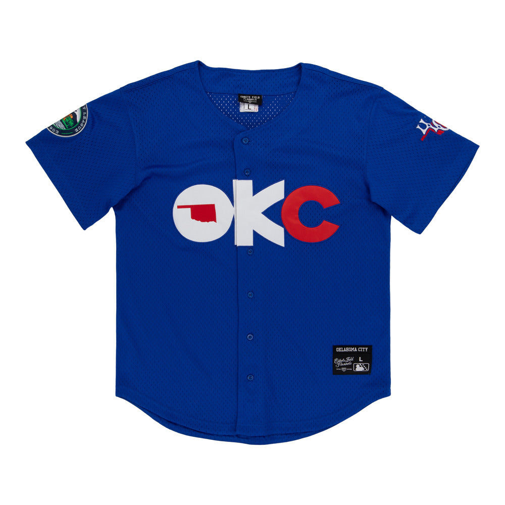 Oklahoma City 89Ers MiLB Button Down Jersey product image 1, provided for visual reference and product detail review