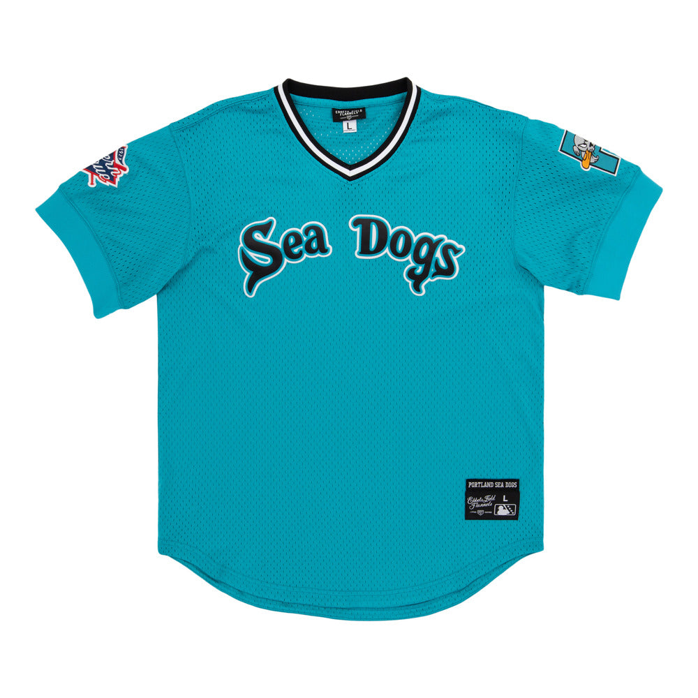 Portland Sea Dogs MiLB V-Neck Jersey product image 1, provided for visual reference and product detail review