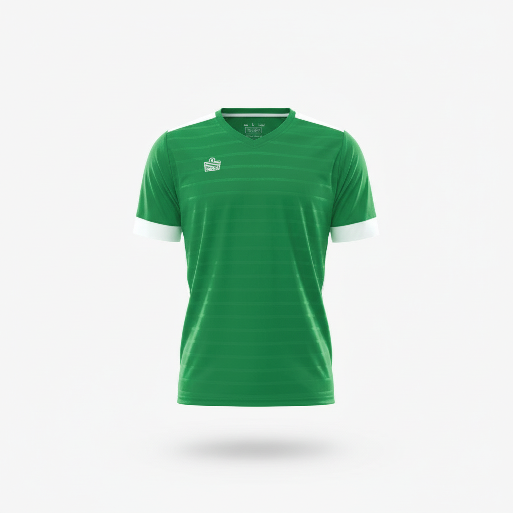 Derby Jersey Emerald Green/White product image 1, provided for visual reference and product detail review