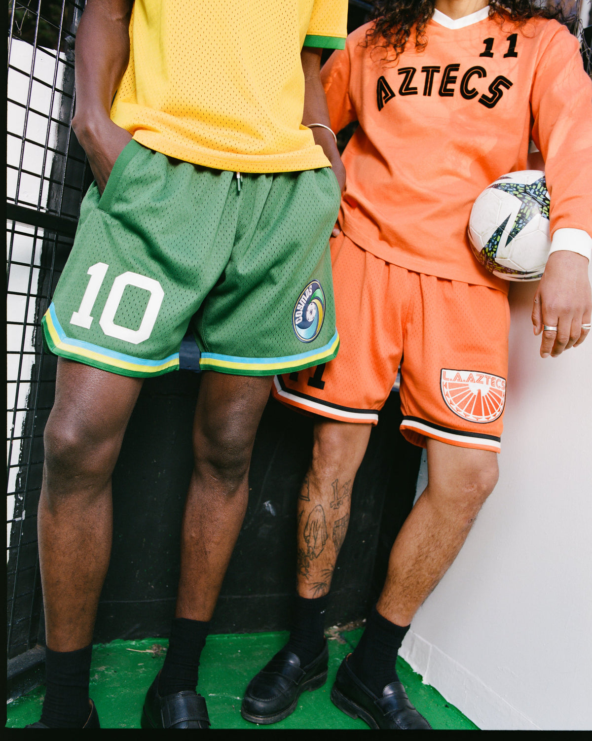 Los Angeles Aztecs Mesh Soccer Shorts product image 2, provided for visual reference and product detail review