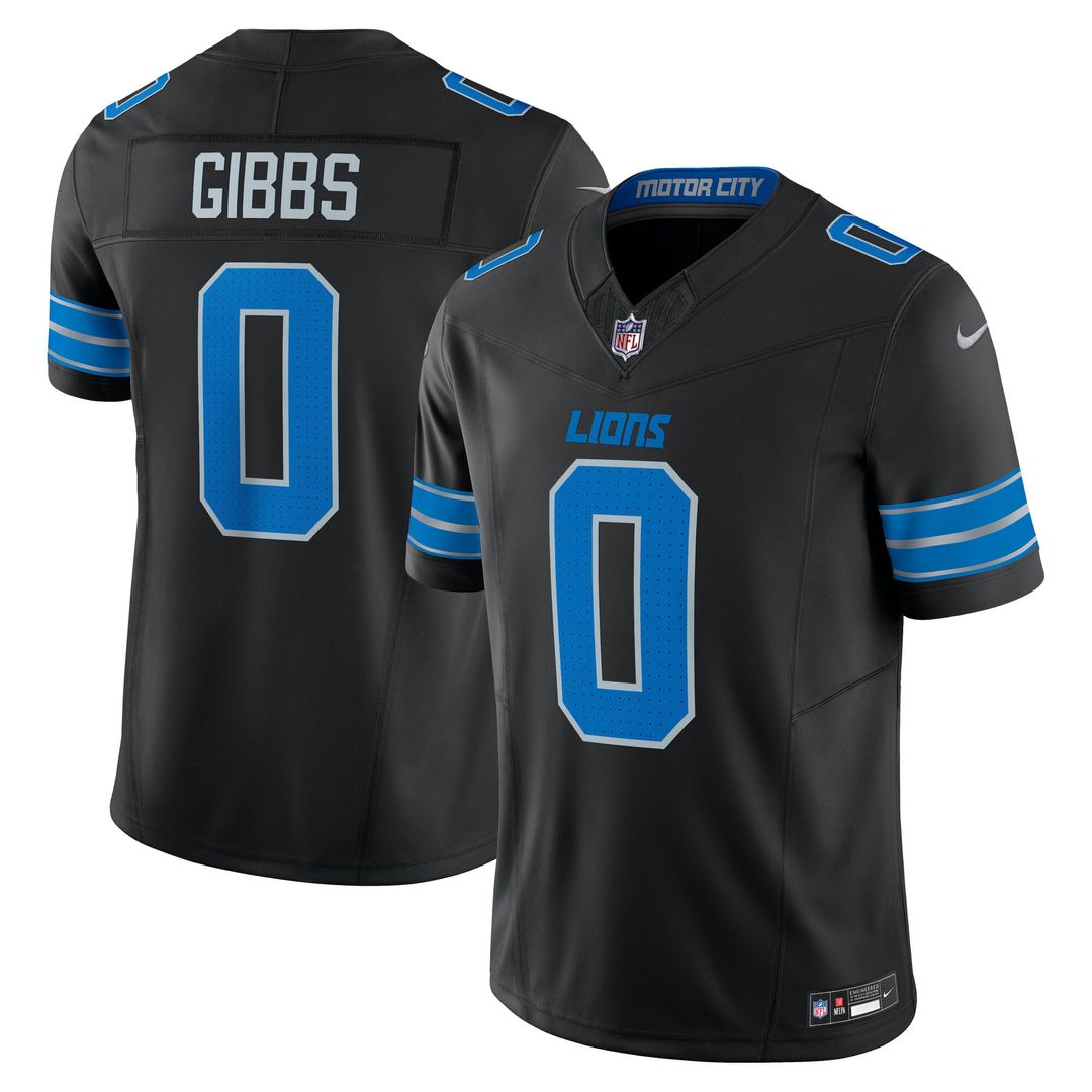 Detroit Lions Jahmyr Gibbs Nike Black 2nd Alternate Vapor product image 4