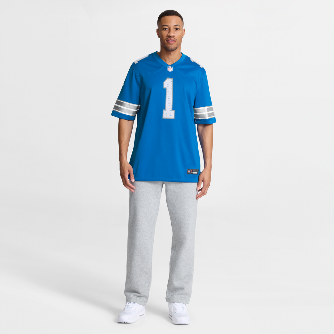 Detroit Lions Number 1 Dad Nike Blue Game Jersey product image 7