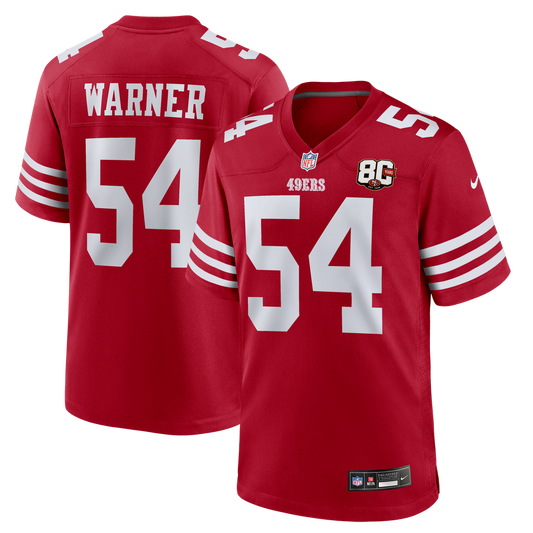San Francisco 49ers Fred Warner Nike Scarlet 80th product image 1