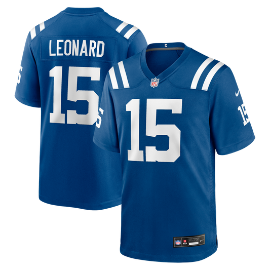 Indianapolis Colts Riley Leonard Nike Royal Game Jersey product image 1