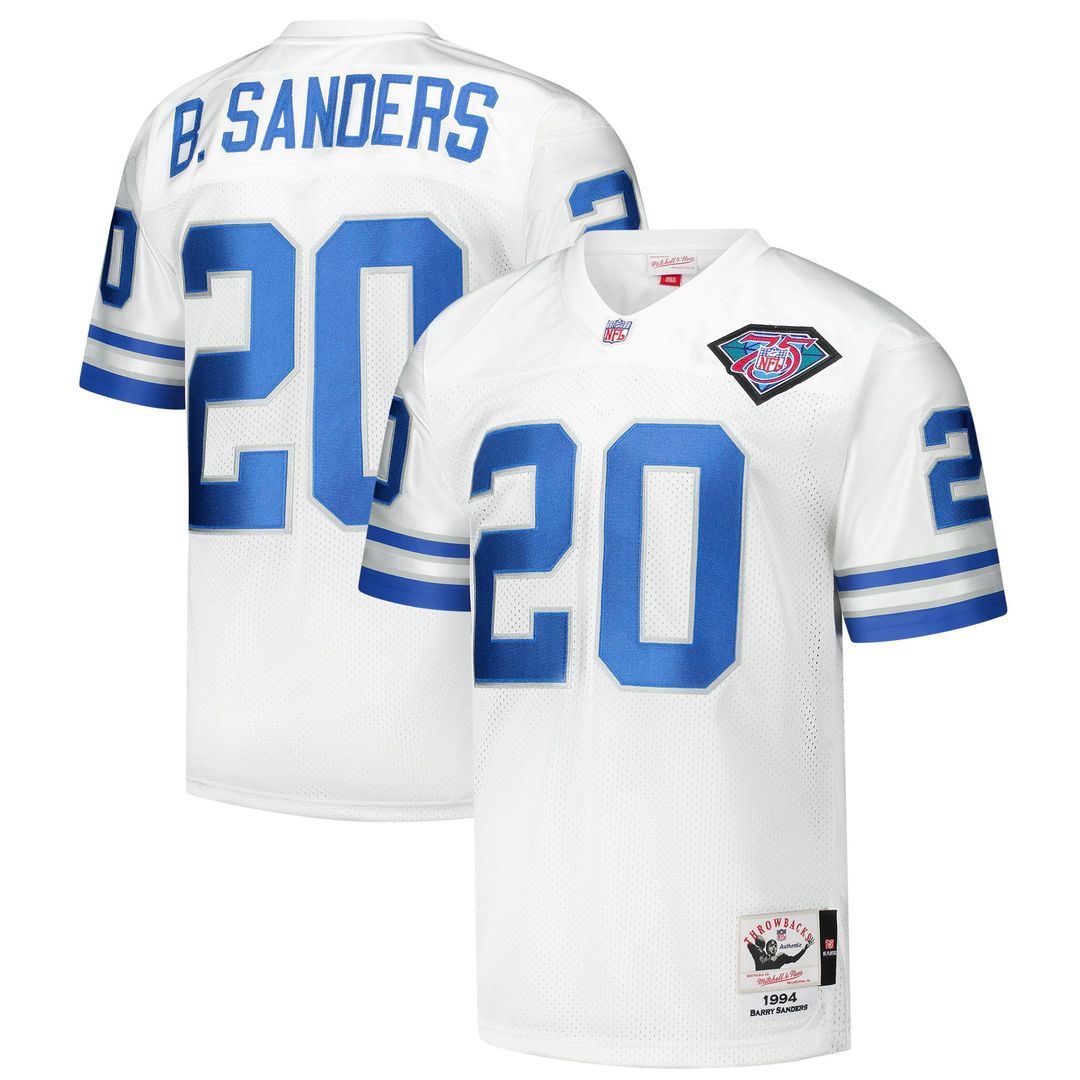 Detroit Lions 1994 Barry Sanders Mitchell & Ness White product image 1