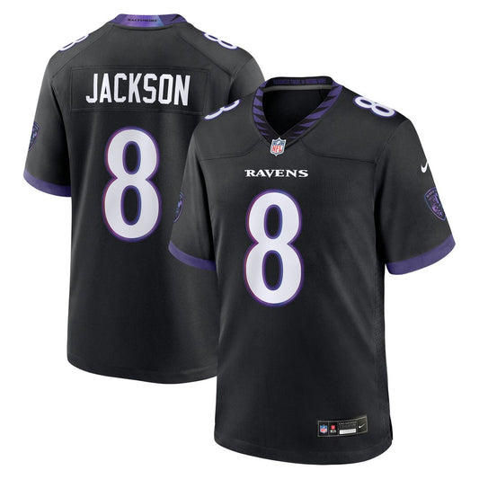 Baltimore Ravens Lamar Jackson Nike Black Alternate Game product image 1