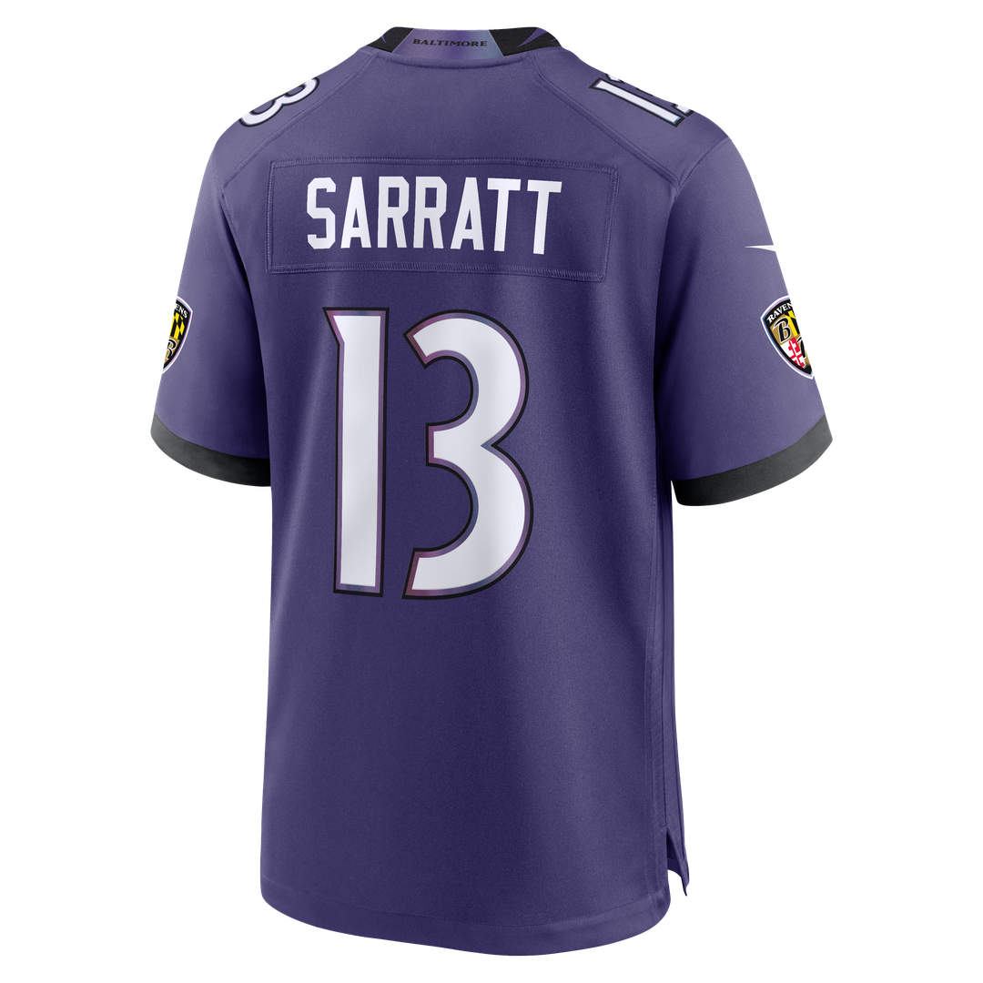 Baltimore Ravens Elijah Sarratt Nike Purple Game Jersey product image 3