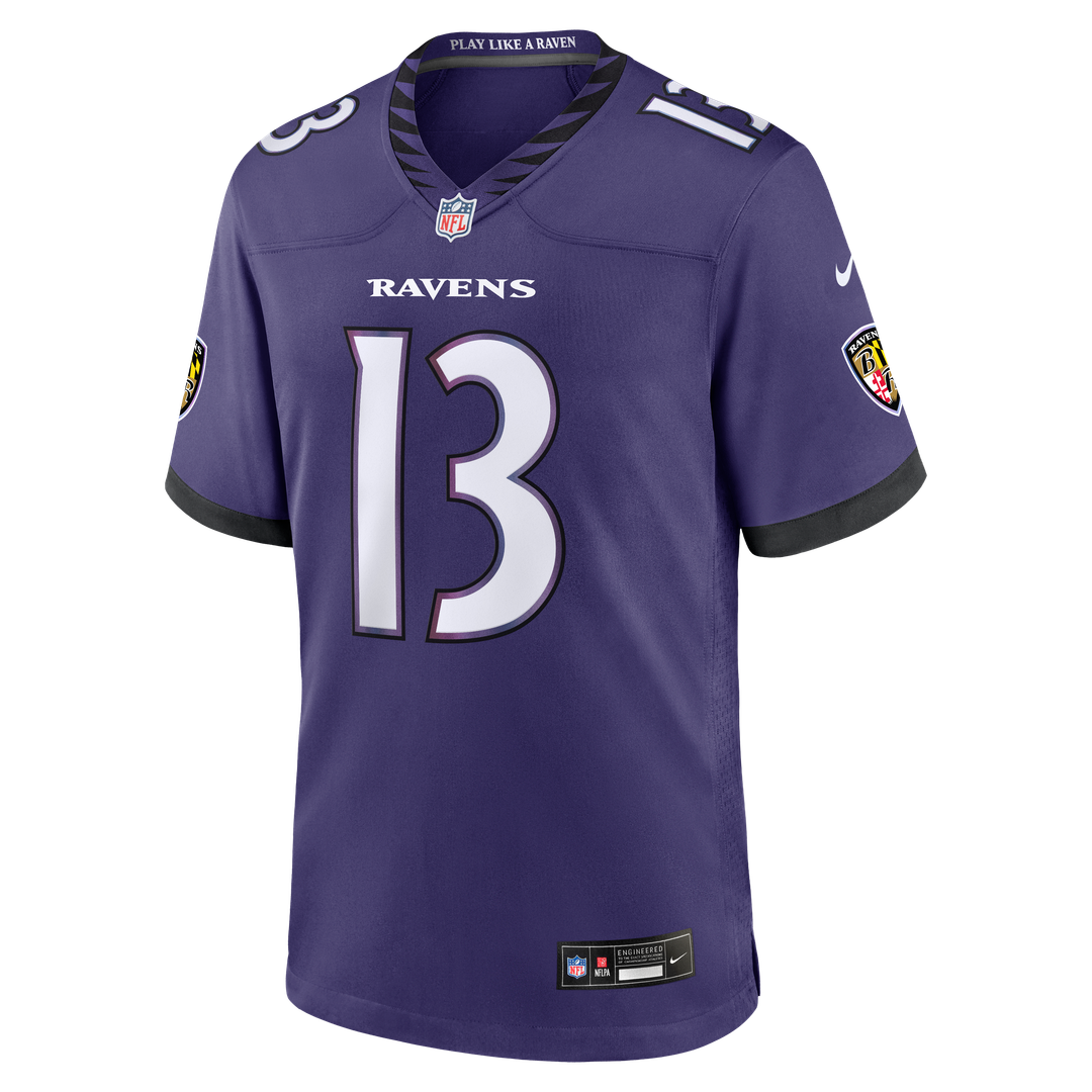 Baltimore Ravens Elijah Sarratt Nike Purple Game Jersey product image 2