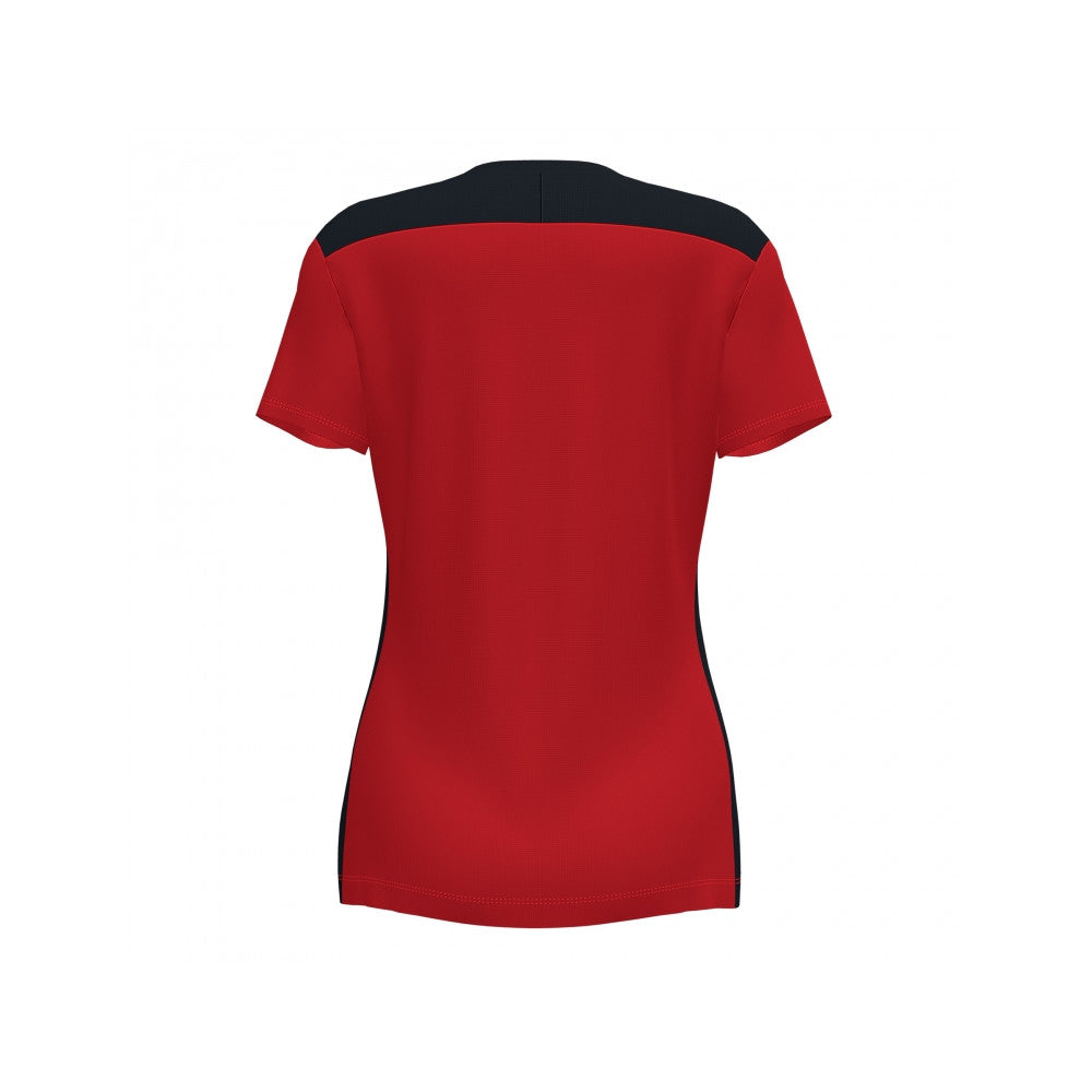 Joma Championship Vi Short Sleeve T-Shirt Red Black product image 2, provided for visual reference and product detail review