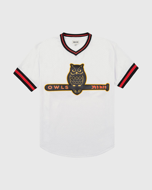 Topeka Owls V-Neck Mesh Jersey product image 1, provided for visual reference and product detail review