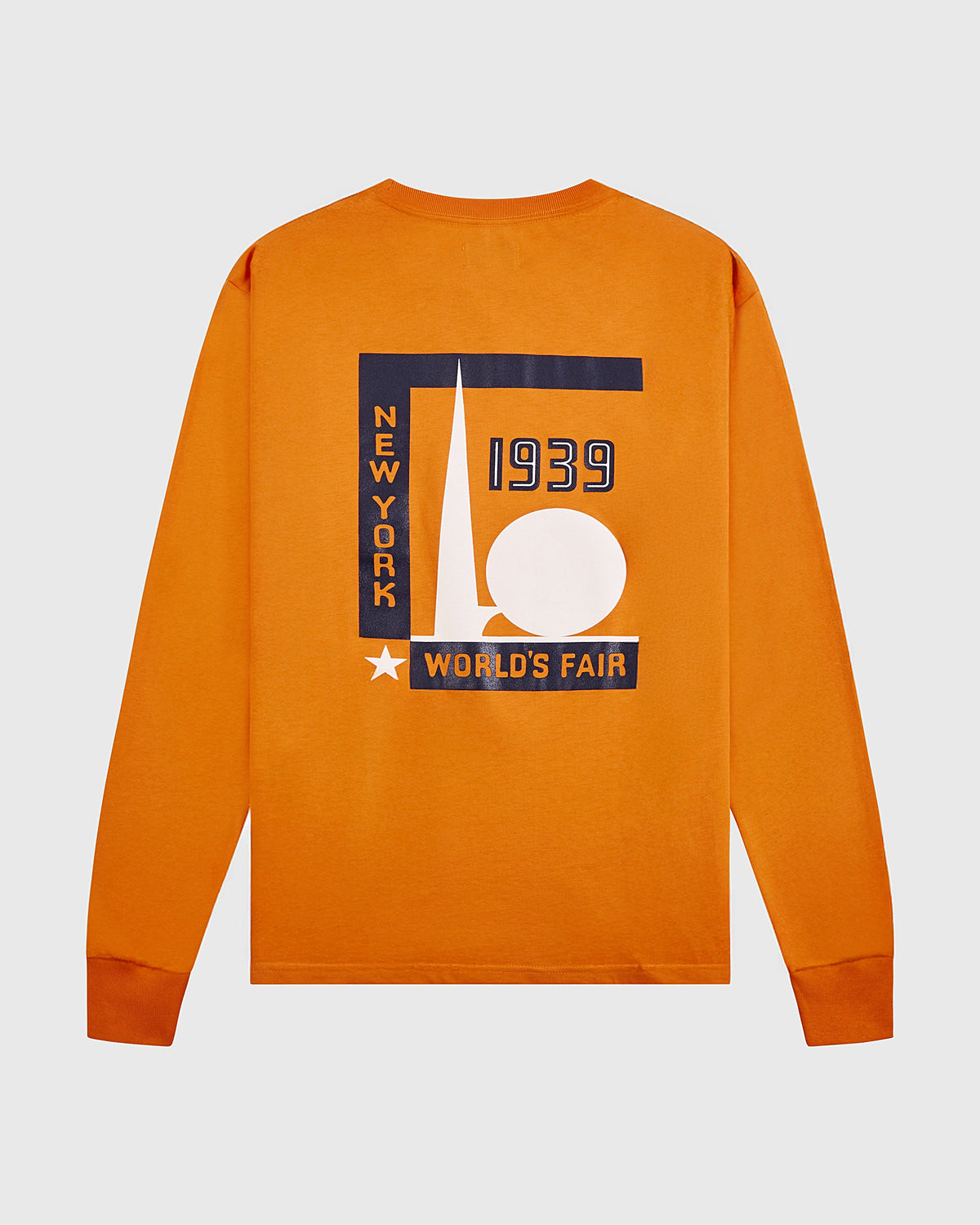 New York 1939 World's Fair Long Sleeve Graphic T-Shirt product image 2, provided for visual reference and product detail