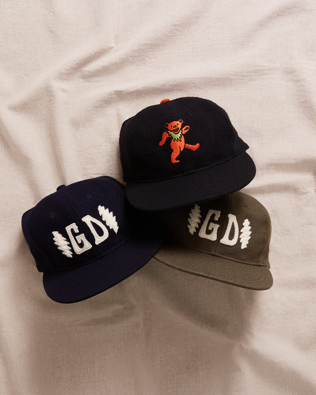 Grateful Dead Double Bolt Wool Ballcap product image 2, provided for visual reference and product detail review