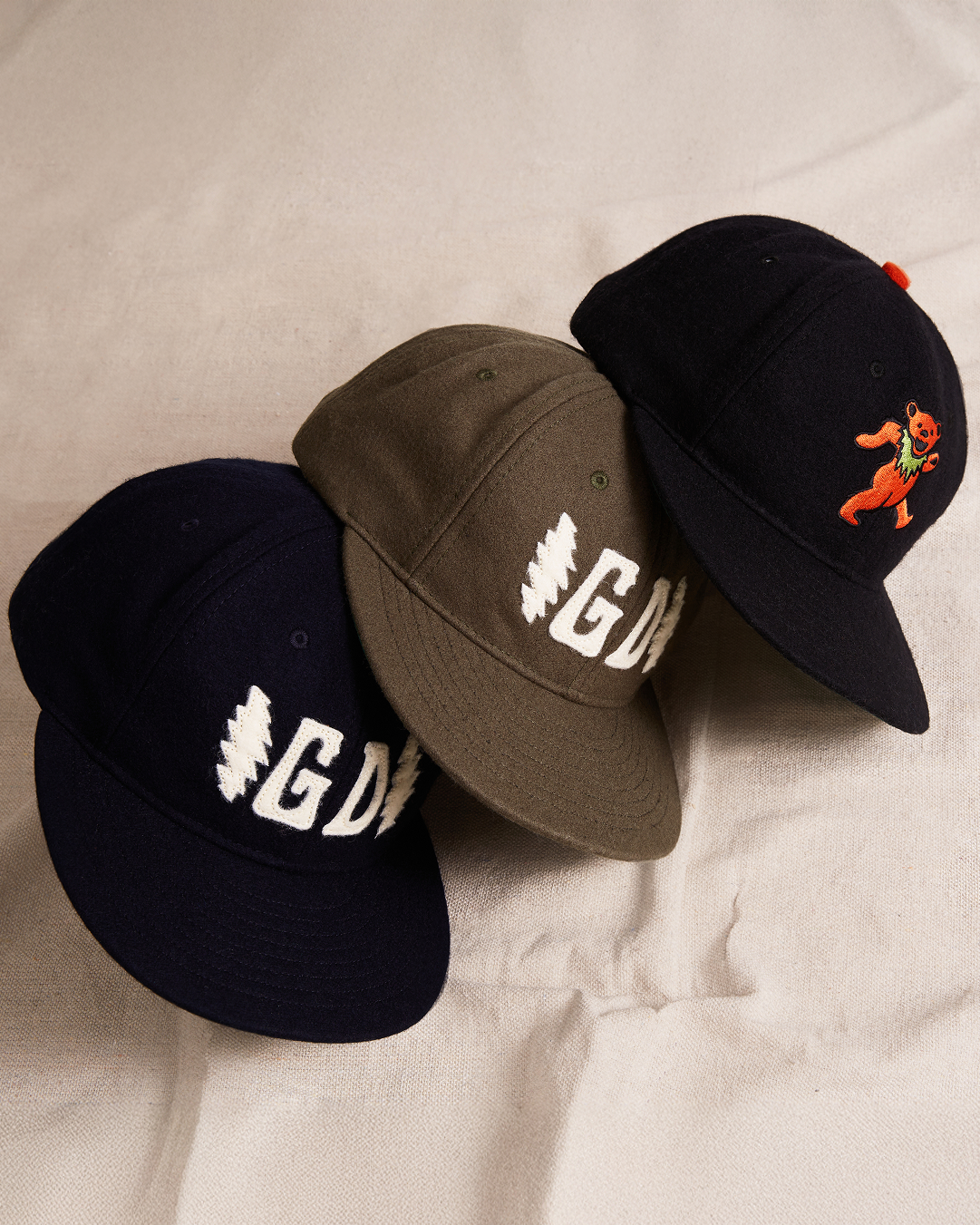 Grateful Dead Double Bolt Wool Ballcap product image 3, provided for visual reference and product detail review