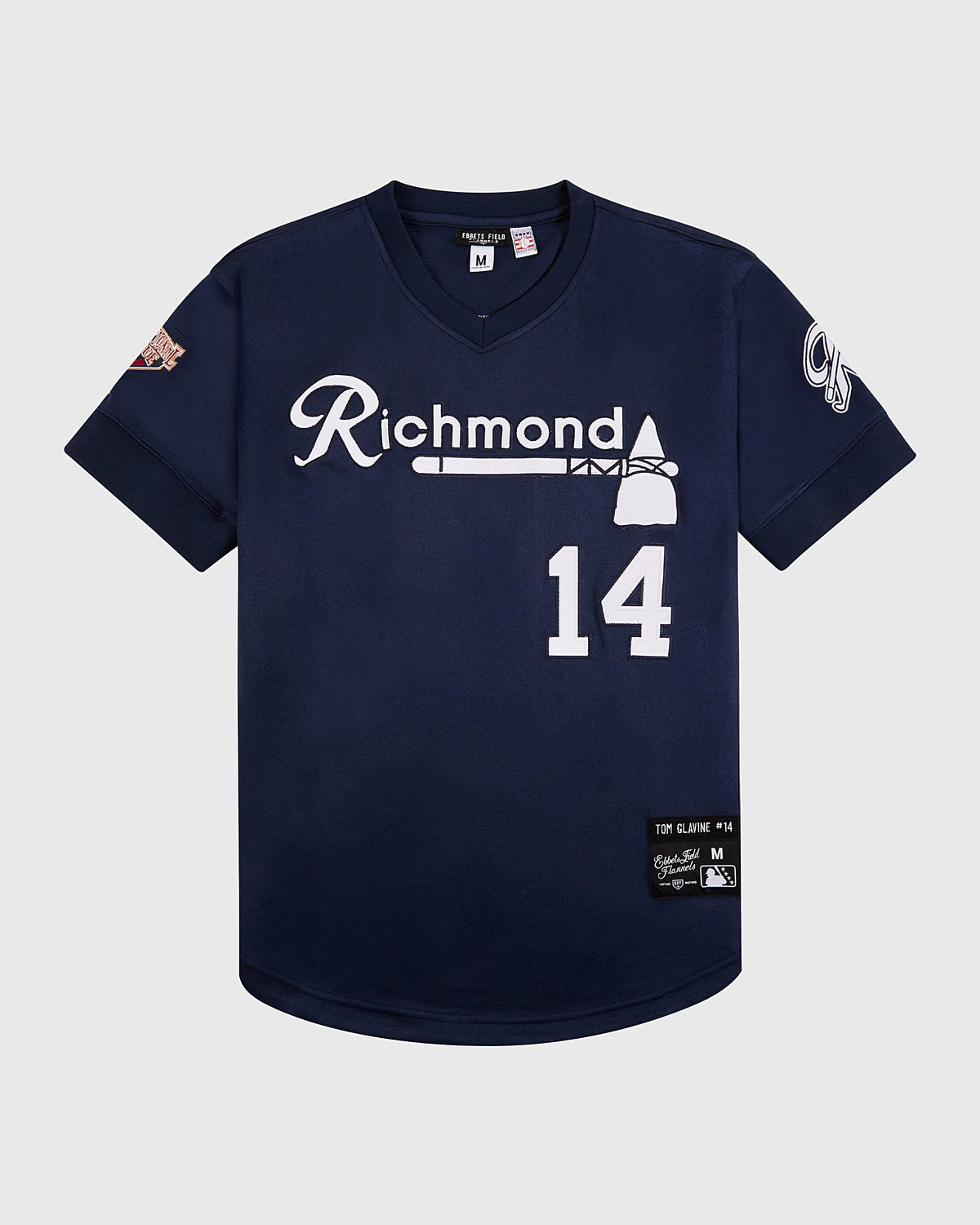 Tom Glavine Richmond Braves V-Neck Jersey product image 1, provided for visual reference and product detail review