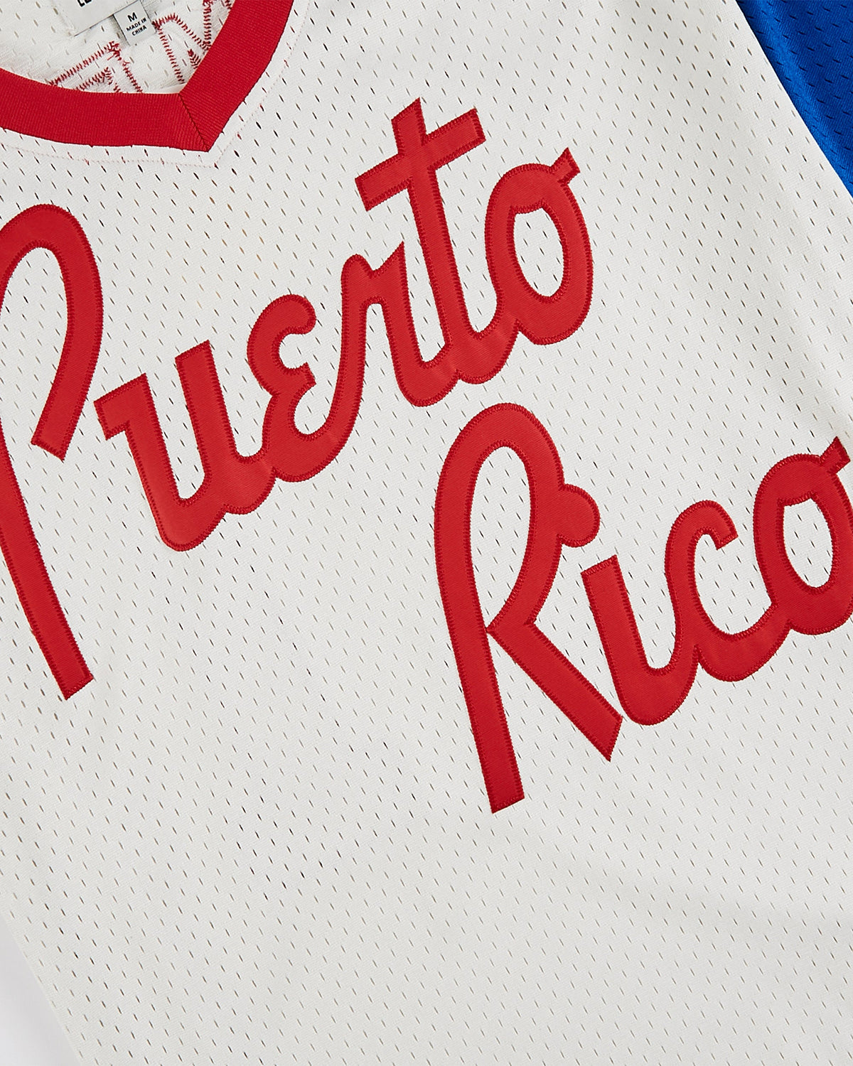 Puerto Rico 1976 National Team Mesh V-Neck Jersey product image 5, provided for visual reference and product detail review