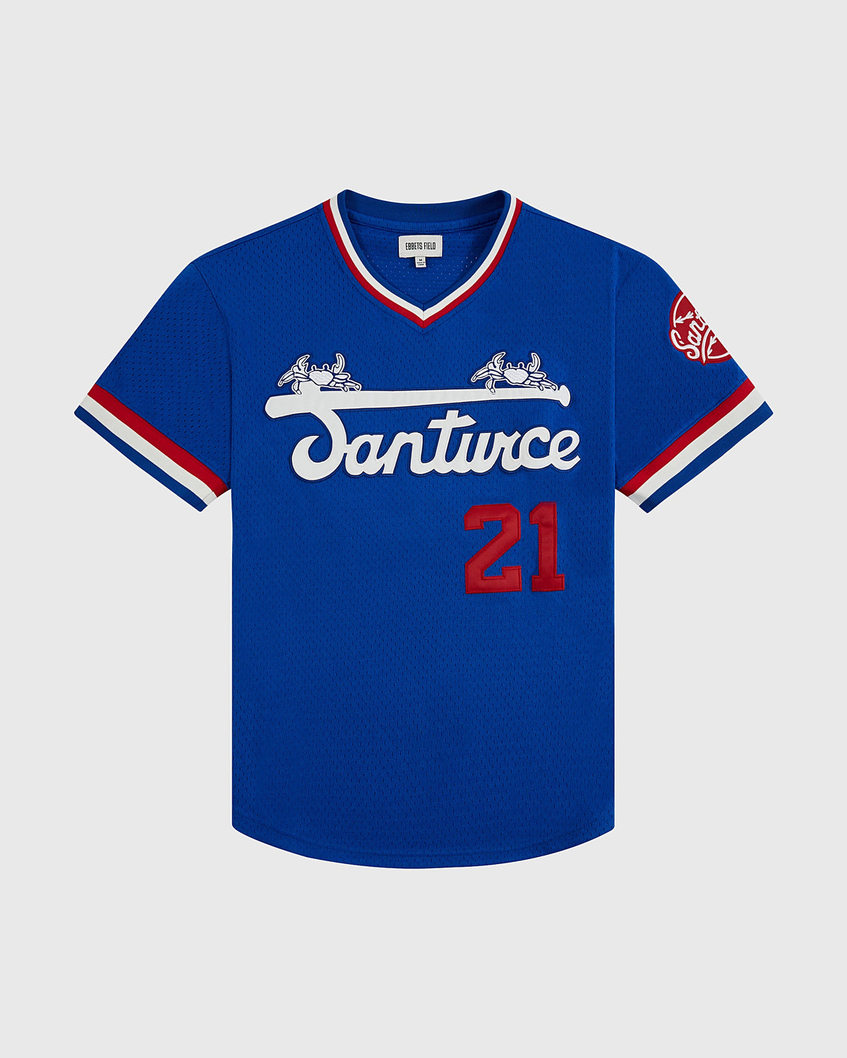Santurce Cangrejeros Mesh V-Neck Jersey product image 1, provided for visual reference and product detail review