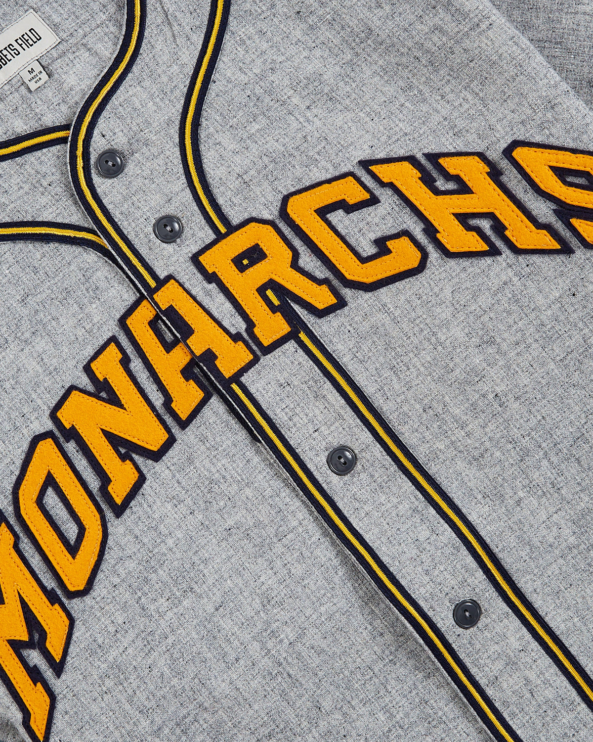 Kansas City Monarchs 1945 Authentic Wool Road Baseball Jersey product image 4, provided for visual reference and product