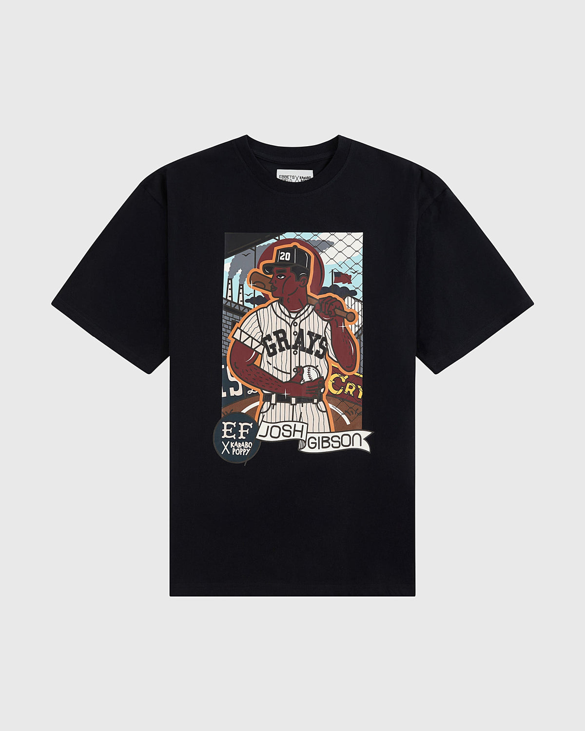 Karabo Poppy x Ebbets Field Josh Gibson Short Sleeve Graphic T-Shirt product image 1, provided for visual reference and