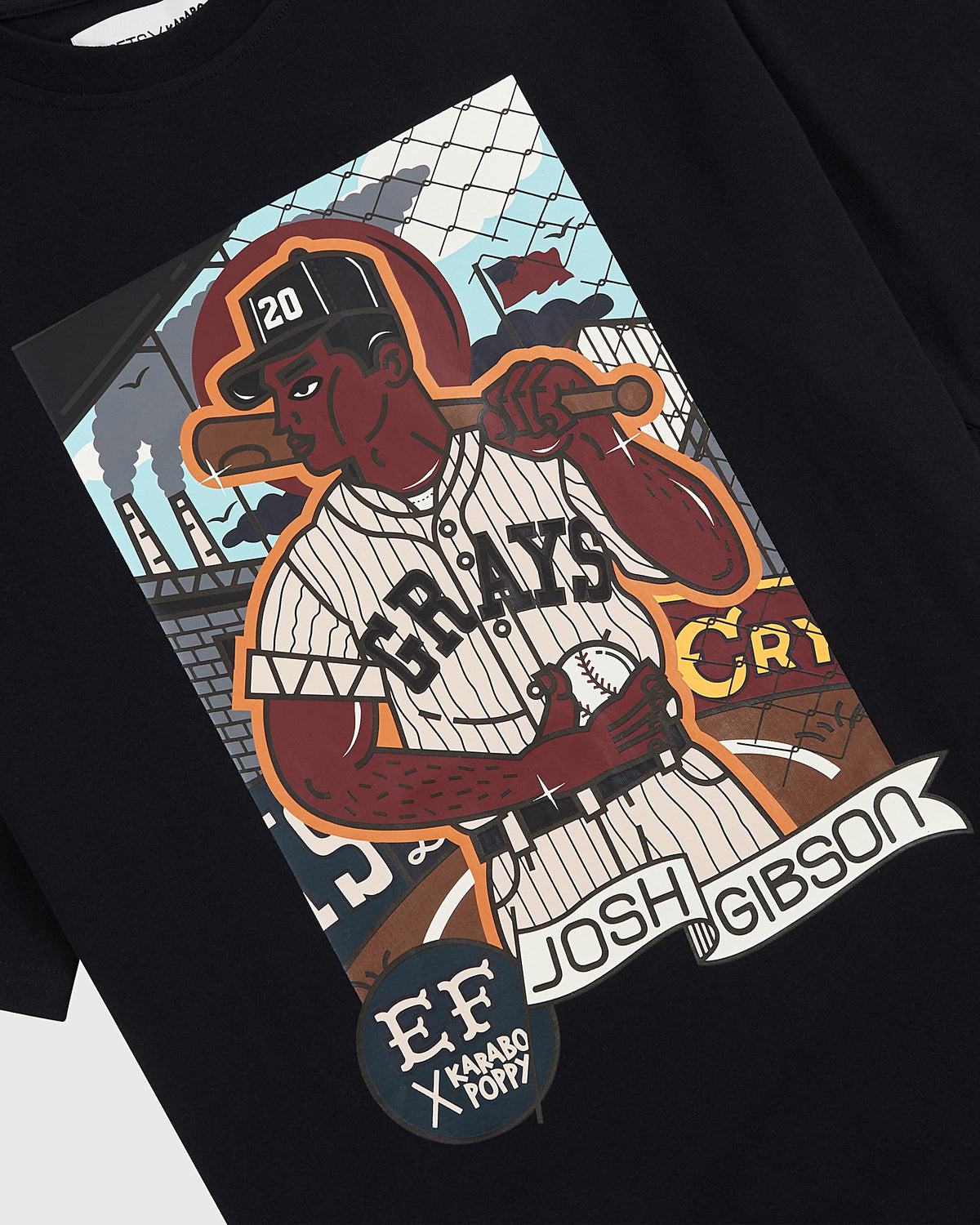 Karabo Poppy x Ebbets Field Josh Gibson Short Sleeve Graphic T-Shirt product image 6, provided for visual reference and