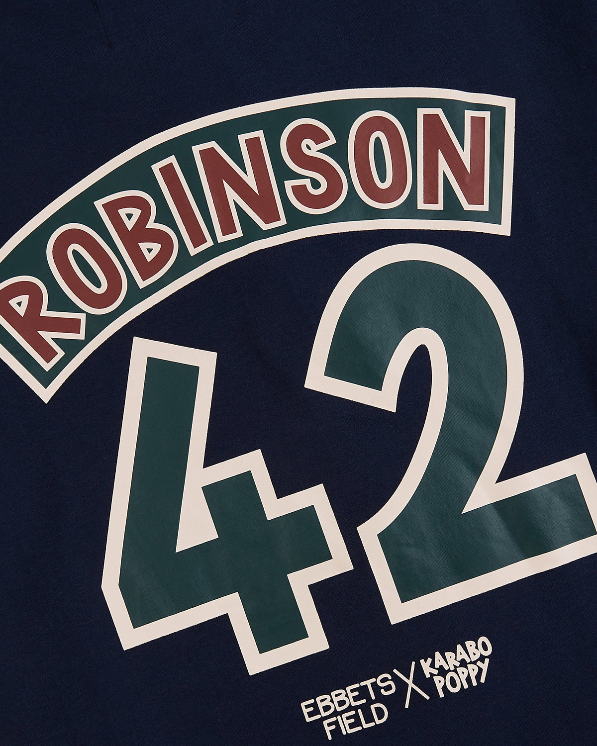 Karabo Poppy x Ebbets Field Jackie Robinson Short Sleeve Graphic T-Shirt product image 3, provided for visual reference and