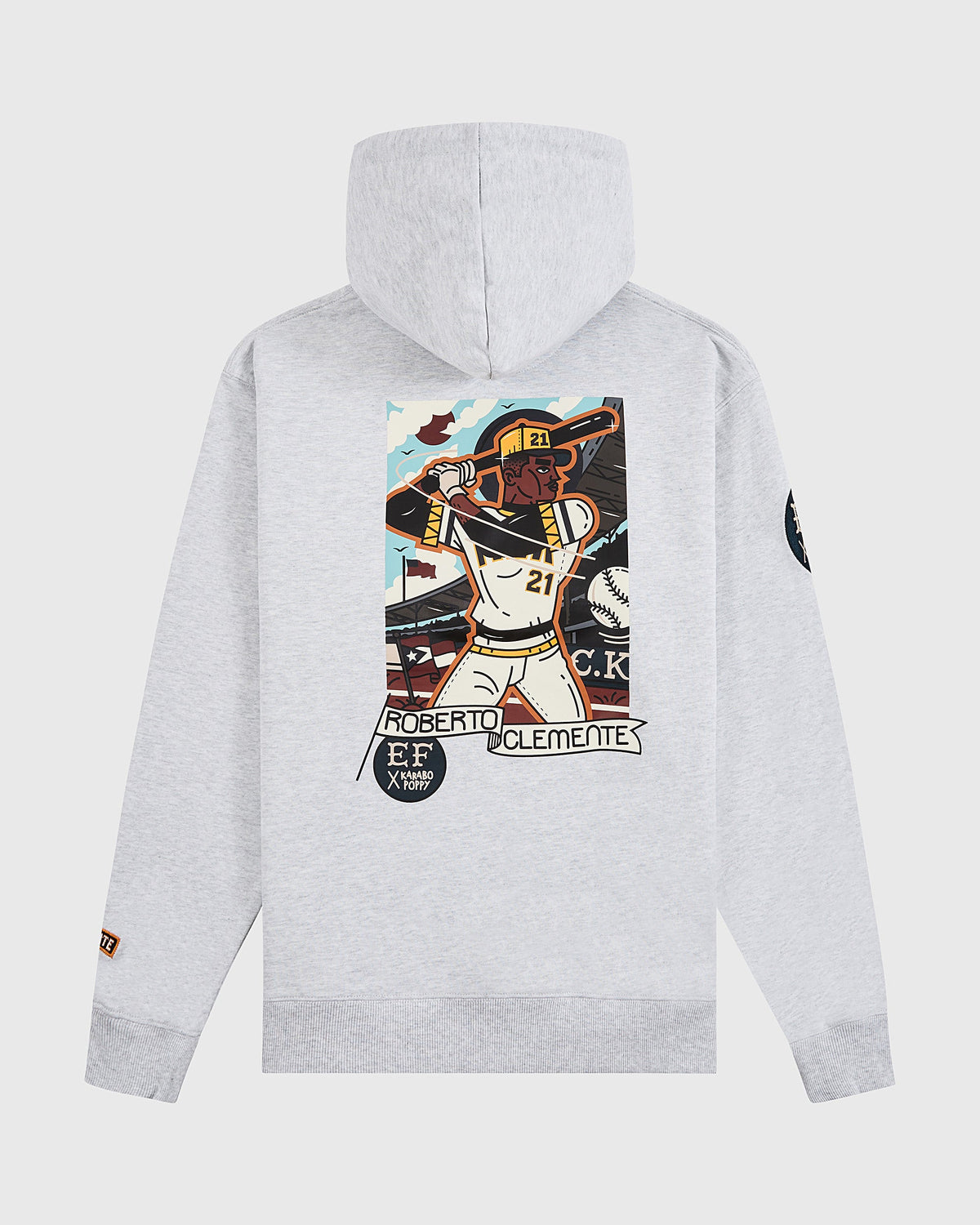 Karabo Poppy x Ebbets Field Roberto Clemente Heavyweight Cotton Pullover Hoodie product image 1, provided for visual
