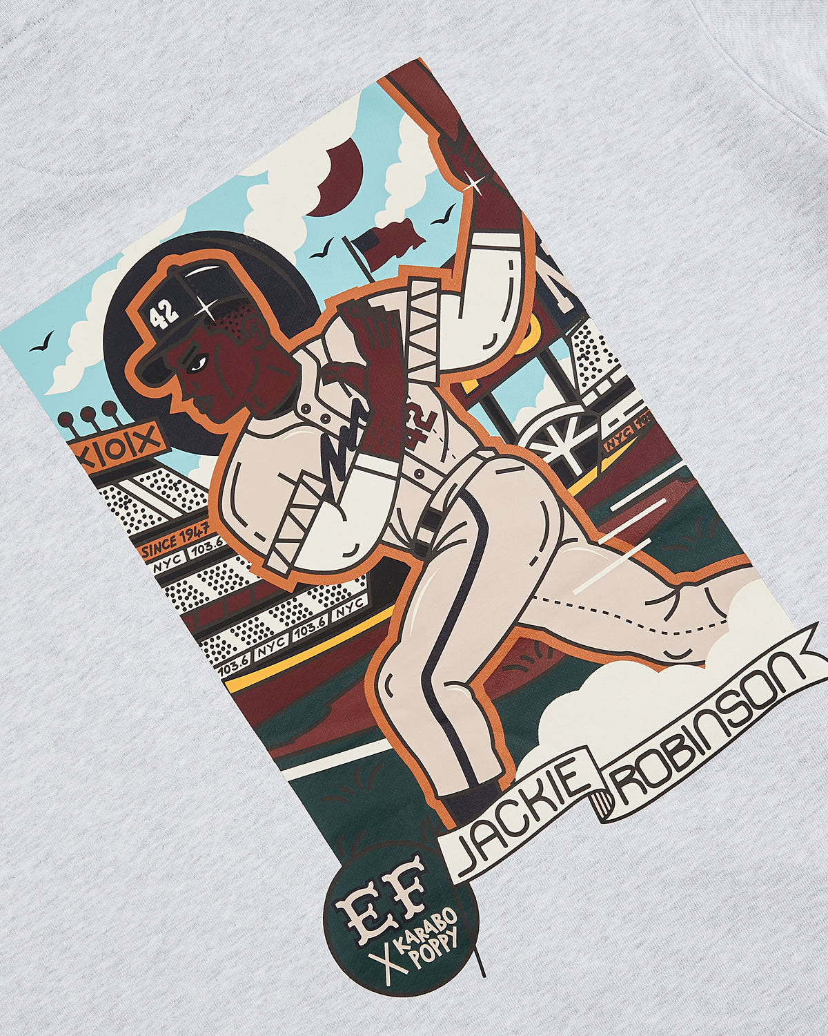 Karabo Poppy x Ebbets Field Jackie Robinson Heavyweight Cotton Pullover Hoodie product image 7, provided for visual