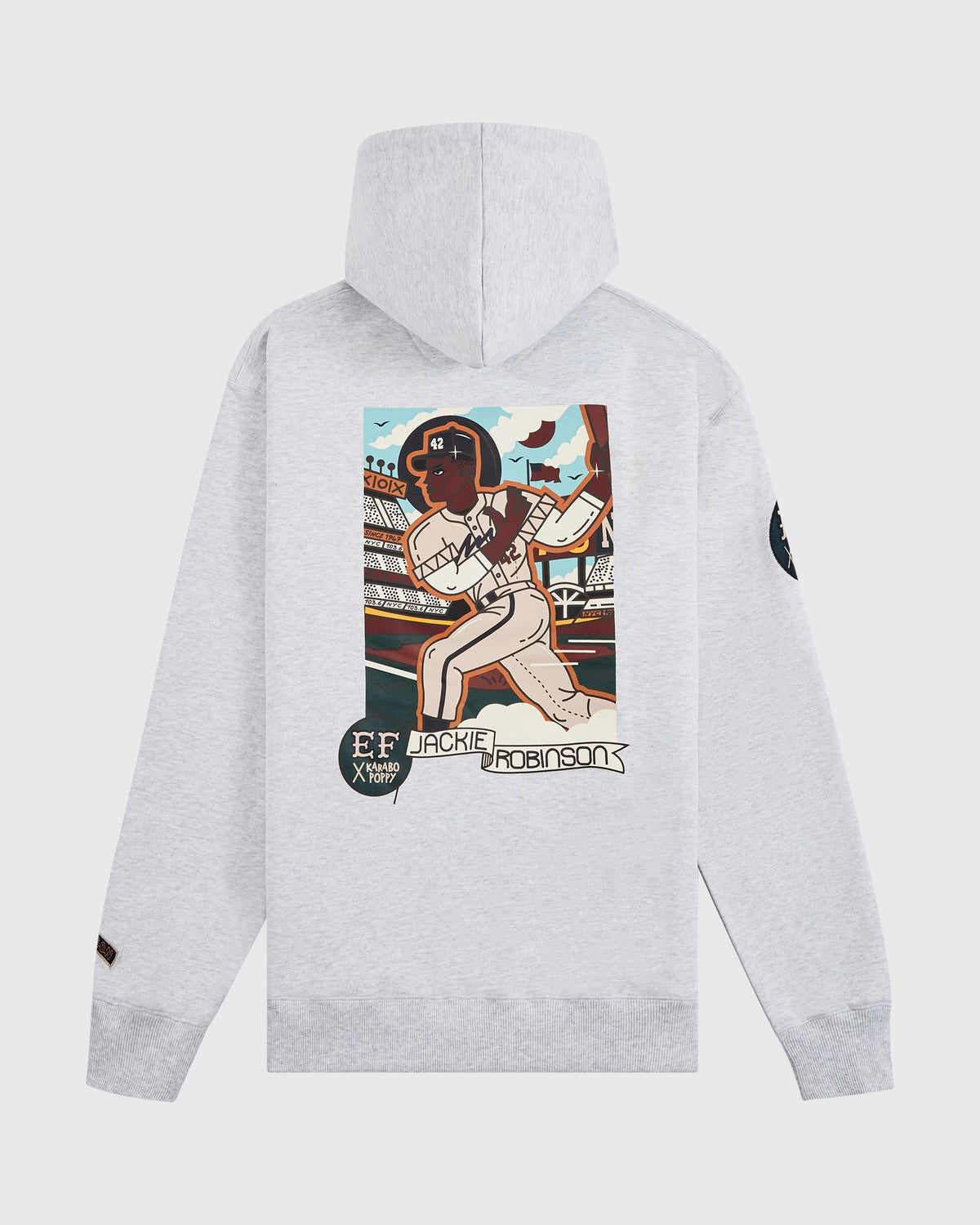 Karabo Poppy x Ebbets Field Jackie Robinson Heavyweight Cotton Pullover Hoodie product image 1, provided for visual
