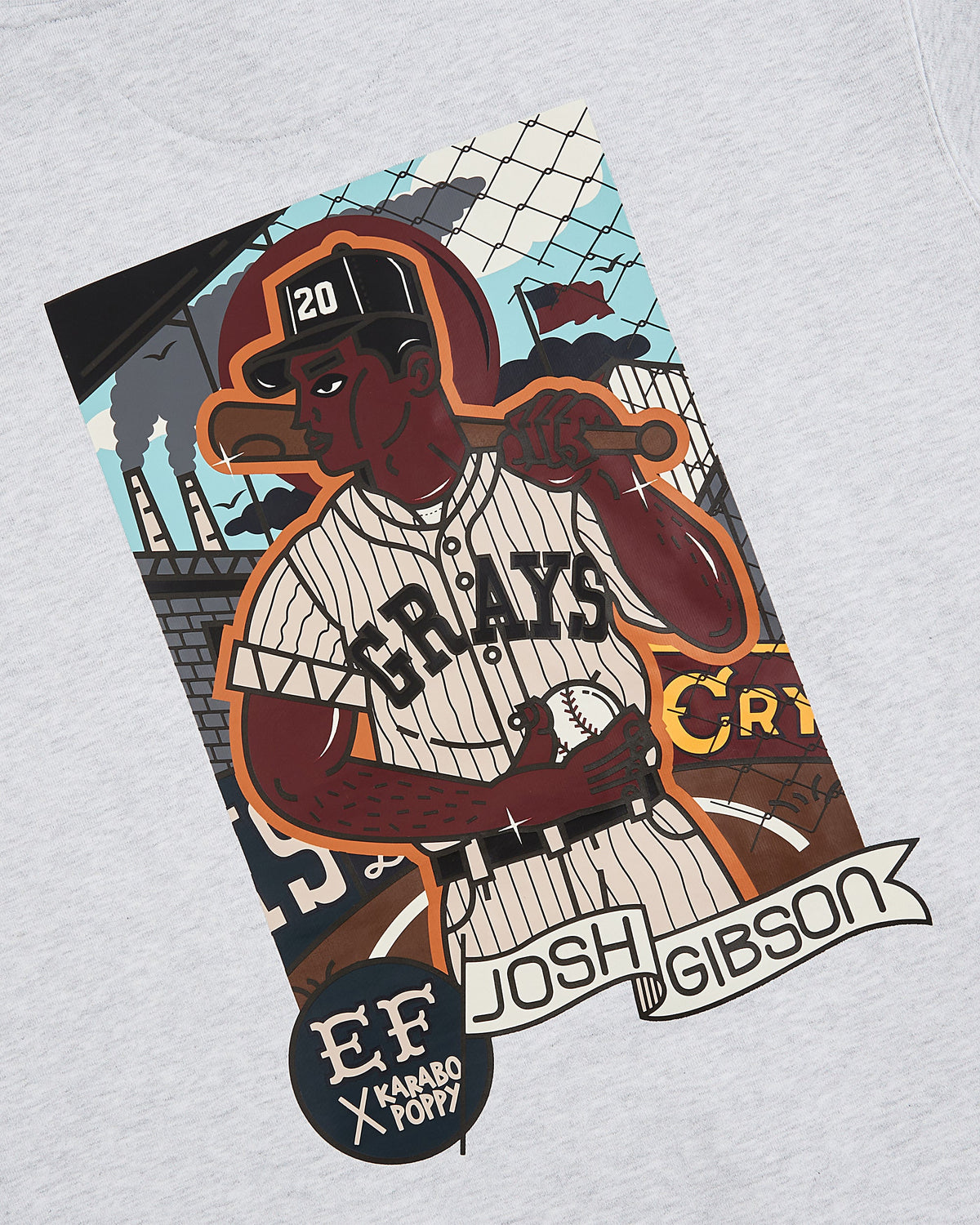 Karabo Poppy x Ebbets Field Josh Gibson Heavyweight Cotton Pullover Hoodie product image 7, provided for visual reference