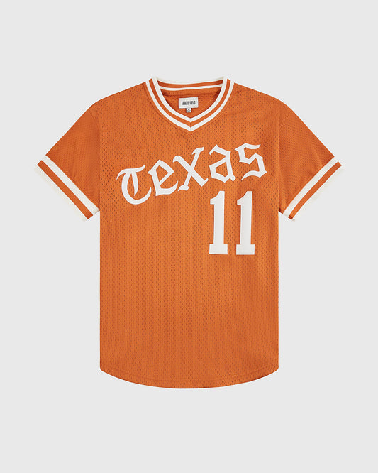 University of Texas 1982 V-Neck Mesh Jersey product image 1, provided for visual reference and product detail review